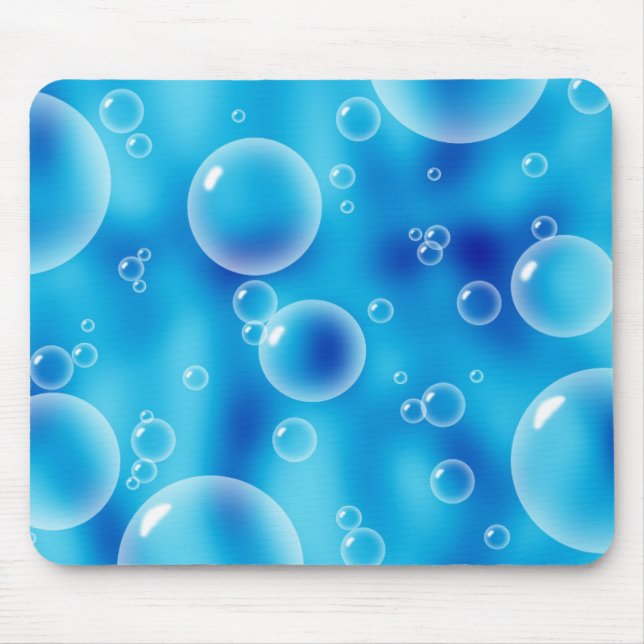 Big Bouncing Blue Bubbles Mousepad (Vorne)