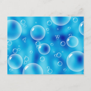 Big Bouncing Blue Bubbles Postkarte