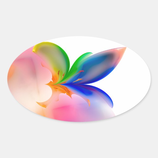 Big Bow-Geschenkboxen Ovaler Aufkleber (Vorderseite)