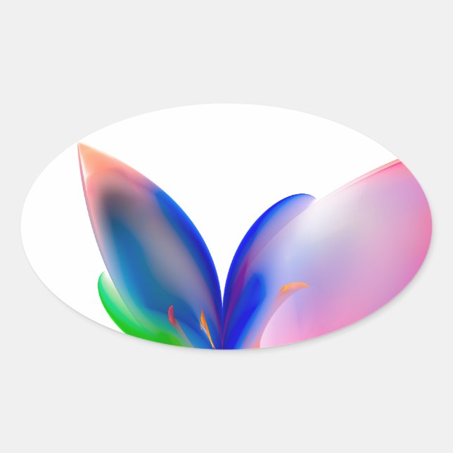 Big Bow-Geschenkboxen Ovaler Aufkleber (Vorderseite)