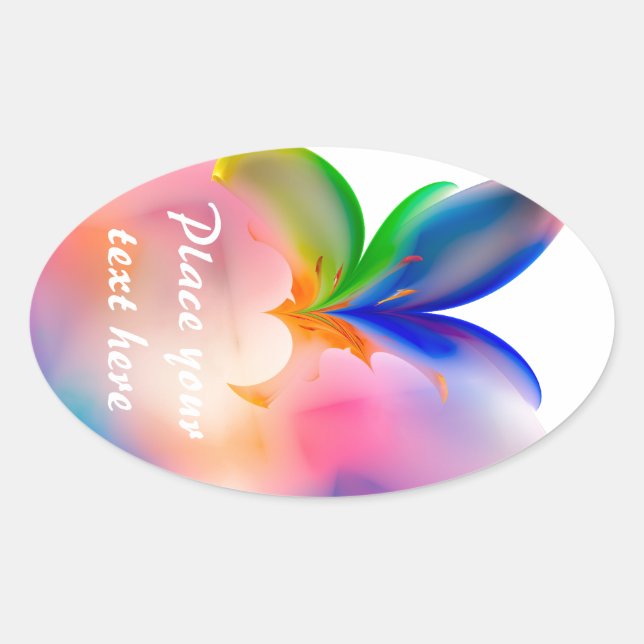 Big Bow-Geschenkboxen Ovaler Aufkleber (Vorderseite)