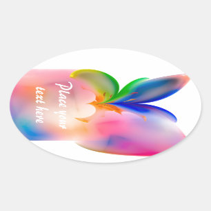 Big Bow-Geschenkboxen Ovaler Aufkleber