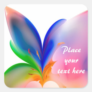 Big Bow-Geschenkboxen Quadratischer Aufkleber