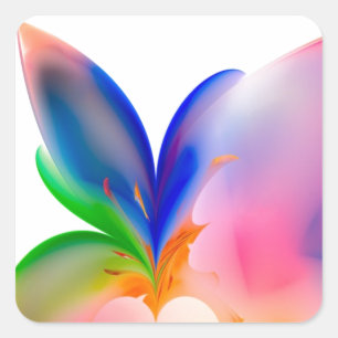 Big Bow-Geschenkboxen Quadratischer Aufkleber