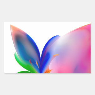 Big Bow-Geschenkboxen Rechteckiger Aufkleber