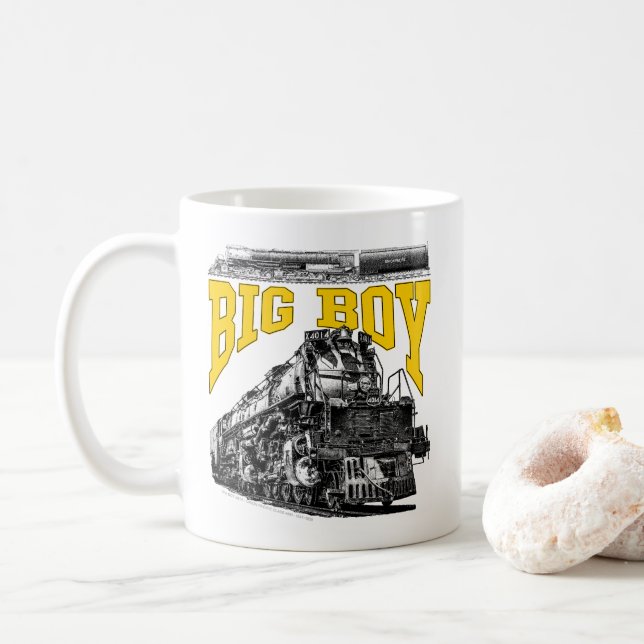 Big Boy 4014 Dampflok. Union Pacific Klasse 4000 Kaffeetasse (Mit Donut)