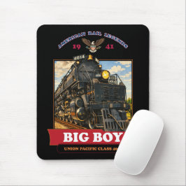 Big Boy 4014 Dampflokomotive Vintage-Illustration Mousepad