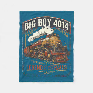 Big Boy 4014 Dampflokomotive Zug vintage Fleecedecke