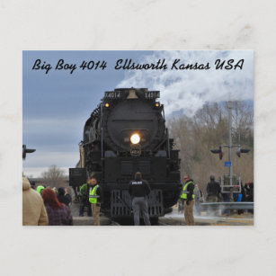Big Boy 4014 Ellsworth Kansas USA Postkarte