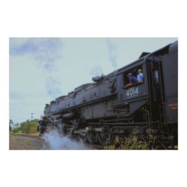 Big Boy 4014 Rauch und Steam in Kansas Fotodruck (Vorne)