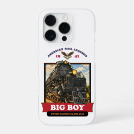 Big Boy 4014 Steam Locomotive Retro Illustration iPhone 16 Pro Hülle