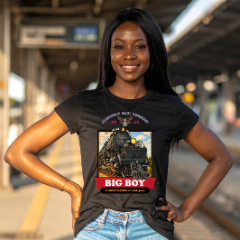 Big Boy 4014 Steam Locomotive Vintage Illustration T-Shirt