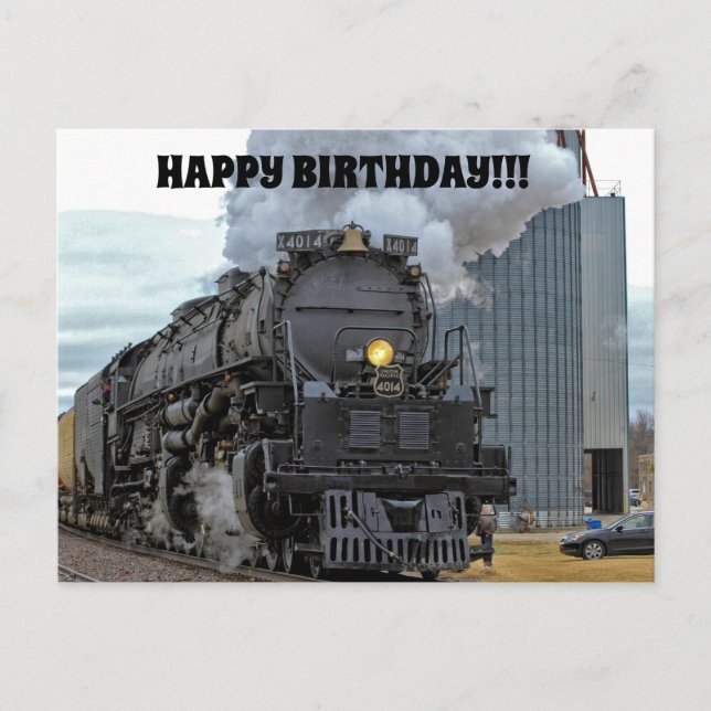 Big Boy 4014 Steam Train Geburtstag Postkarte (Vorderseite)