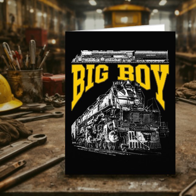 Big Boy 4014 Union Pacific Class 4000. Steam Loco. Dankeskarte (Big Boy 4014 Union Pacific Class 4000. Steam Loco. Thank You Card)
