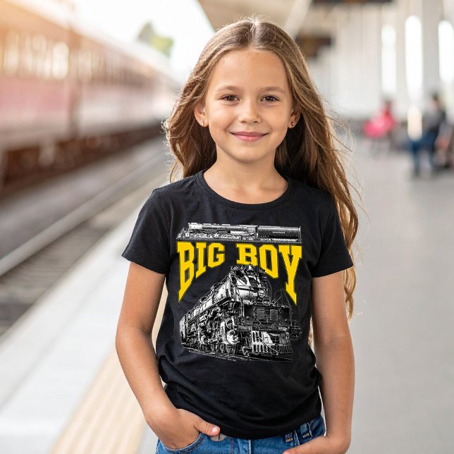 Big Boy 4014 Union Pacific Class 4000. Steam Loco. T-Shirt (Big Boy 4014 Union Pacific Class 4000. Steam Loco. Girl Basic Black T-Shirt)