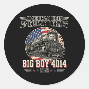 Big Boy 4014 Vintage-Dampflokomotive Zug Runder Aufkleber