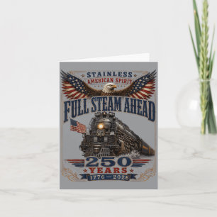 Big Boy 4014 Zug USA 250. Jubiläum Patriotisch Karte