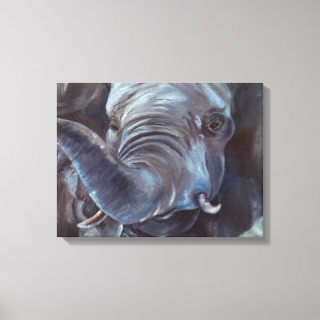 Big Boy Elephant Wrapped Canvas Print Leinwanddruck (Vorderseite)
