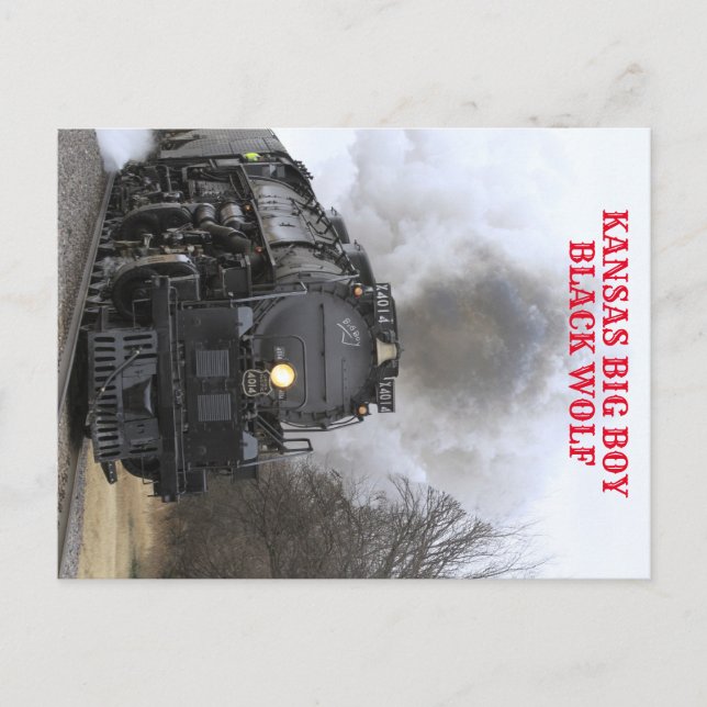 Big Boy Steaming Postkarte (Vorderseite)