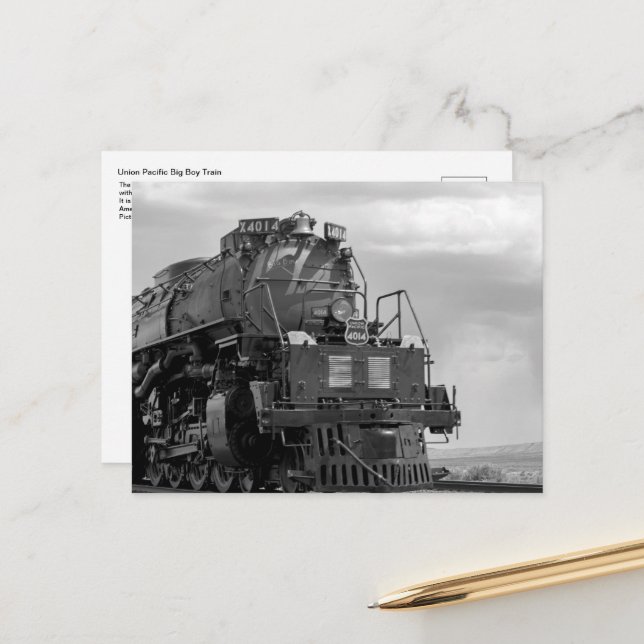 Big Boy Train Postcard Postkarte (Vorderseite/Rückseite Beispiel)