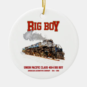 Big Boy Vintag Steam Train American Locomotive Keramik Ornament
