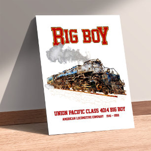 Big Boy Vintag Steam Train American Locomotive Poster