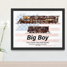 Big Boy Vintag Steam Train American Locomotive