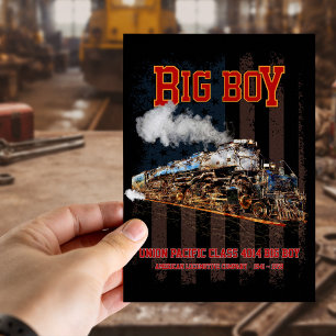 Big Boy Vintag Steam Train American Locomotive Postkarte
