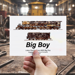 Big Boy Vintag Steam Train American Locomotive Postkarte