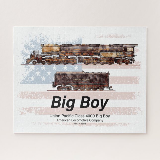 Big Boy Vintag Steam Train American Locomotive Puzzle (Horizontal)