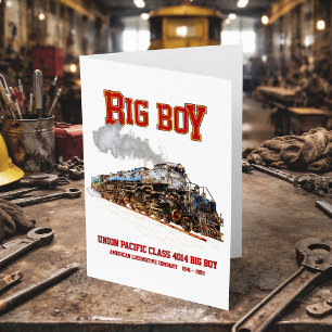 Big Boy Vintage-Dampflokomotive Amerikanische Loko Dankeskarte