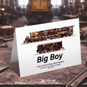 Big Boy Vintage-Dampflokomotive Amerikanische Loko Dankeskarte