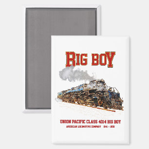 Big Boy Vintage-Dampflokomotive Amerikanische Loko Magnet