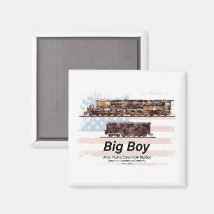 Big Boy Vintage-Dampflokomotive Amerikanische Loko Magnet