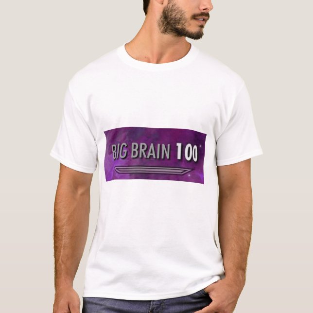 Big Brain 100 lila T-Shirt (Vorderseite)