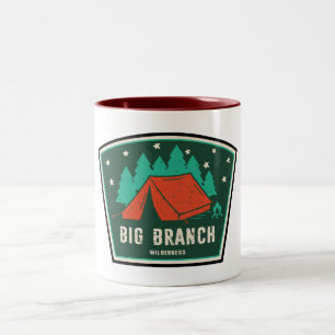 Big Branch Wilderness Vermont Camping Zweifarbige Tasse