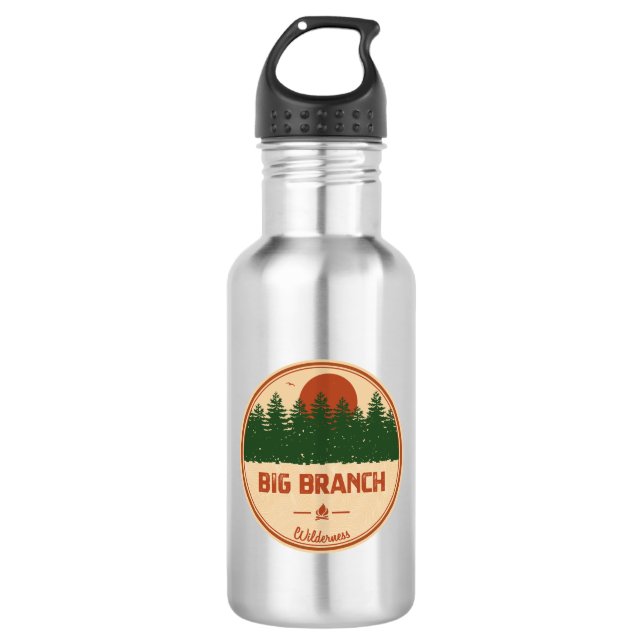 Big Branch Wilderness Vermont Edelstahlflasche (Vorderseite)