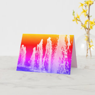 Big Bright Gushing Water Fotains farbenfrohe Karte