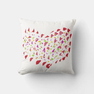 Big Bright Red Heart Liebe Cushion Pillow Kissen