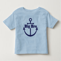 Big Bro Anchor Nautical Brother Boys T - Shirt