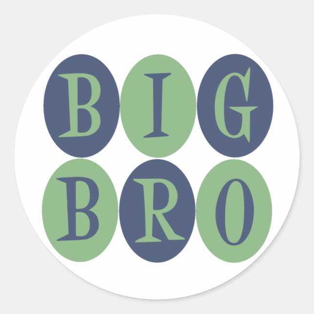 Big Bro-Aufkleber Runder Aufkleber (Vorderseite)