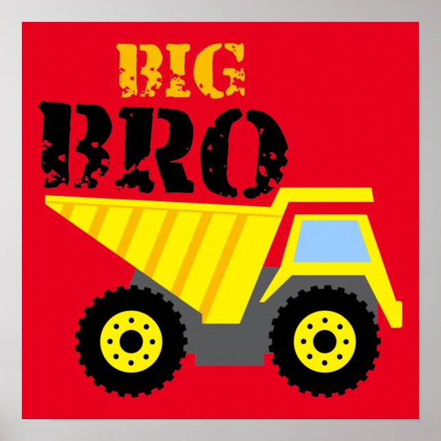 Big Bro Bau Gelber Sprungwagen Poster (Vorne)
