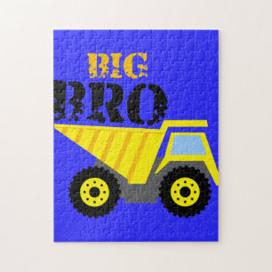 Big Bro Bau Gelber Sprungwagen Puzzle