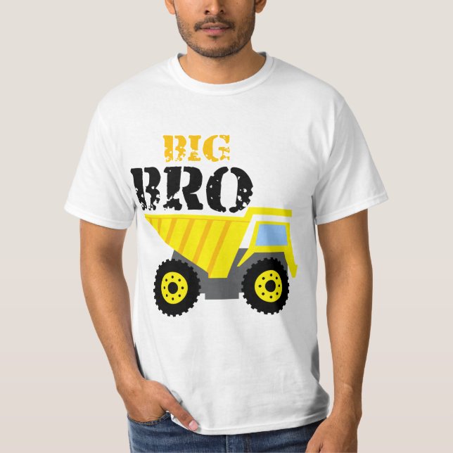 Big Bro Bau Gelber Sprungwagen T-Shirt (Vorderseite)