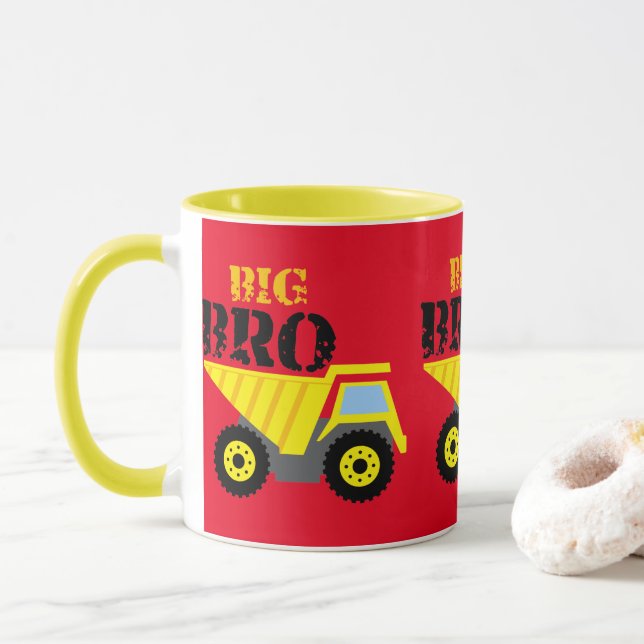 Big Bro Construction Gelber Kipper Tasse (Mit Donut)