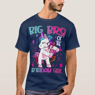Big Bro der GeburtstagsGirl Flossing Einhorn Big B T-Shirt