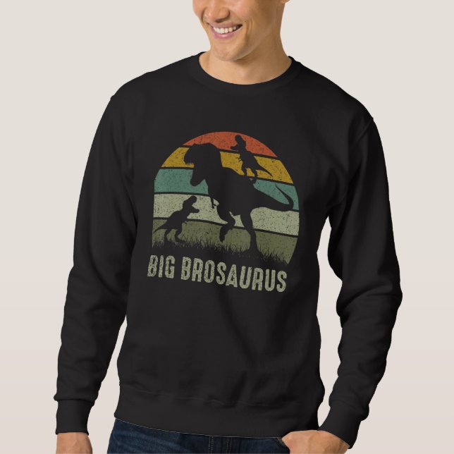 Big Bro Dinosaur T Rex Big Brothersaurus 2 Kinder  Sweatshirt (Vorderseite)