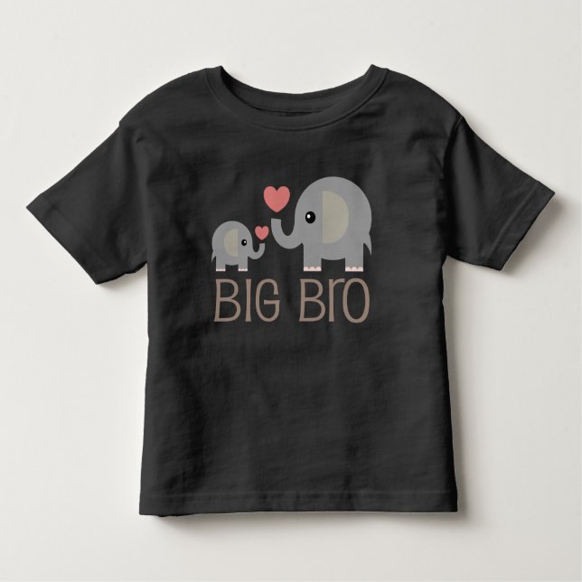 Big Bro Elephant Brother Boys T - Shirt (Vorderseite)