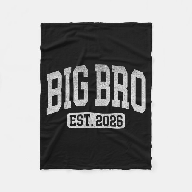 Big Bro Est 2026 New Big Bro Announcement Cool Bro Fleecedecke (Vorderseite)