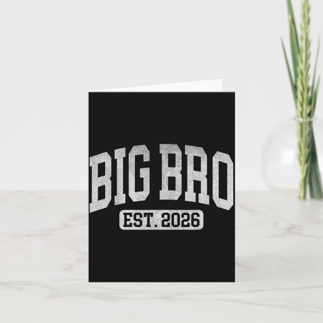 Big Bro Est 2026 New Big Bro Announcement Cool Bro Karte (Vorderseite)